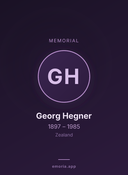 Memorial portrait of Georg Hegner