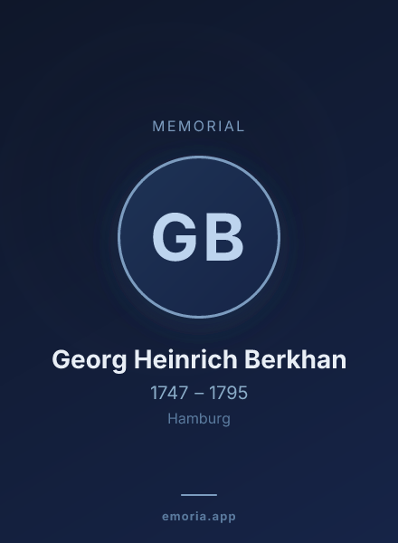 Memorial portrait of Georg Heinrich Berkhan