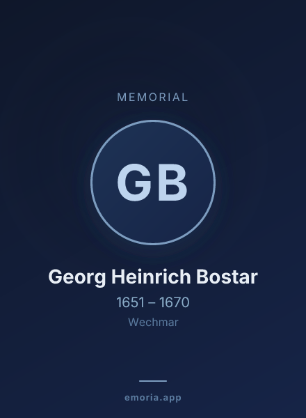 Memorial portrait of Georg Heinrich Bostar
