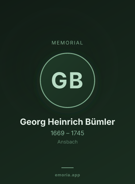 Memorial portrait of Georg Heinrich Bümler