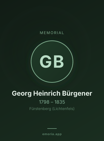 Memorial portrait of Georg Heinrich Bürgener