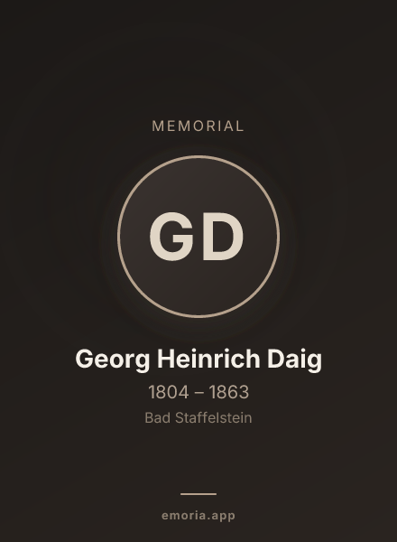 Memorial portrait of Georg Heinrich Daig