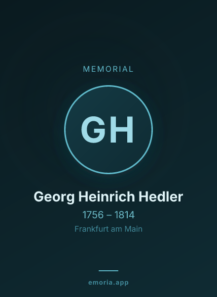 Memorial portrait of Georg Heinrich Hedler