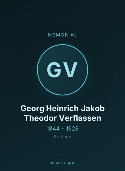 Memorial portrait of Georg Heinrich Jakob Theodor Verflassen