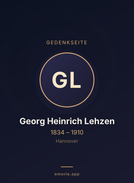 Gedenkportrait von Georg Heinrich Lehzen