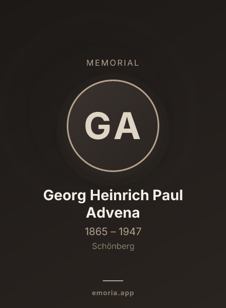 Memorial portrait of Georg Heinrich Paul Advena