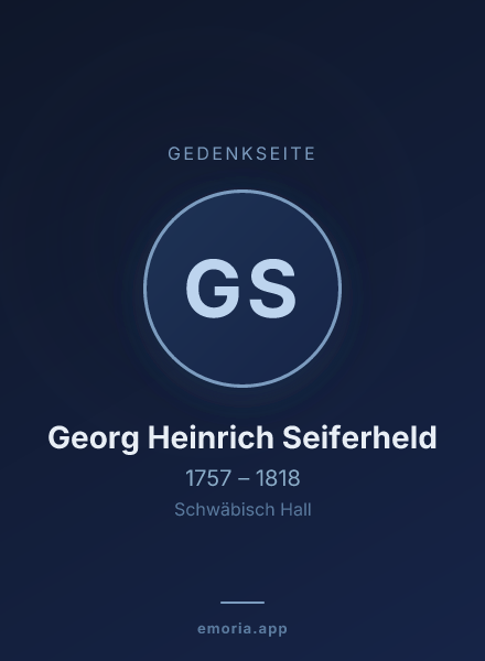 Gedenkportrait von Georg Heinrich Seiferheld