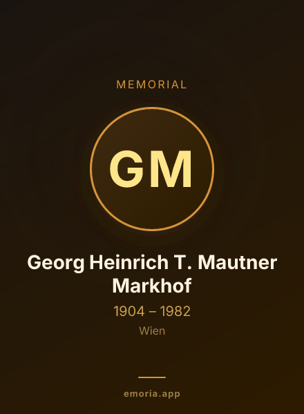 Memorial portrait of Georg Heinrich T. Mautner Markhof
