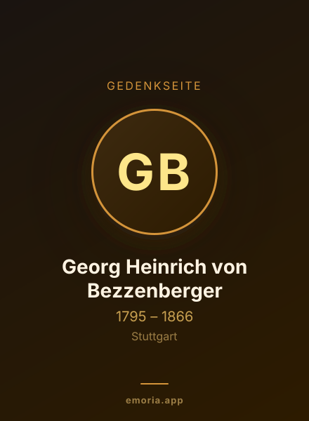Gedenkportrait von Georg Heinrich von Bezzenberger