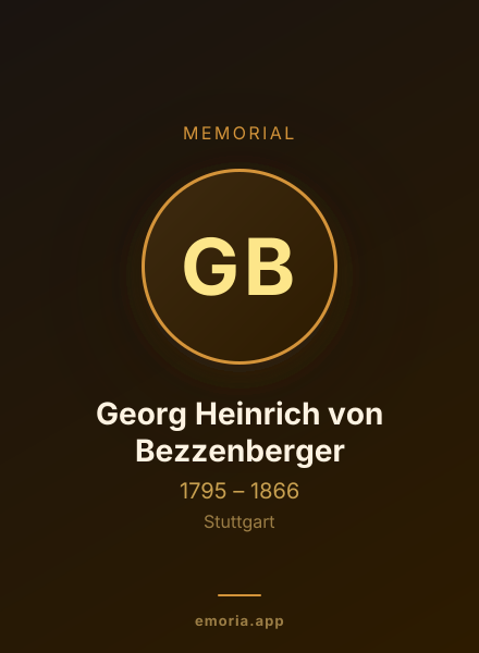 Memorial portrait of Georg Heinrich von Bezzenberger