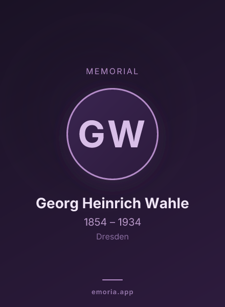 Memorial portrait of Georg Heinrich Wahle