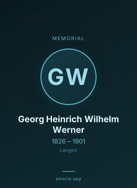 Memorial portrait of Georg Heinrich Wilhelm Werner