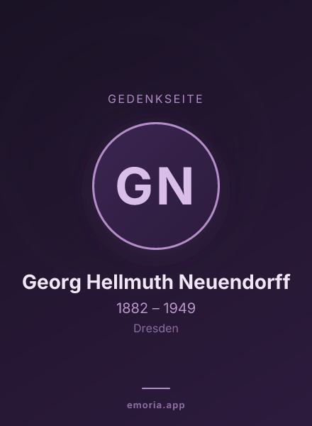 Gedenkportrait von Georg Hellmuth Neuendorff