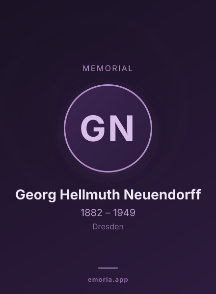 Memorial portrait of Georg Hellmuth Neuendorff