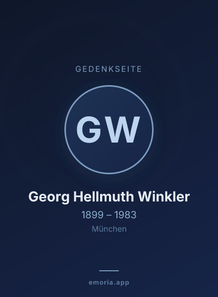 Gedenkportrait von Georg Hellmuth Winkler