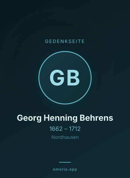 Gedenkportrait von Georg Henning Behrens
