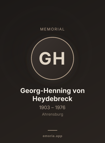 Memorial portrait of Georg-Henning von Heydebreck