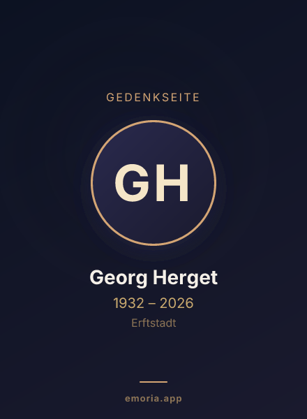Gedenkportrait von Georg Herget