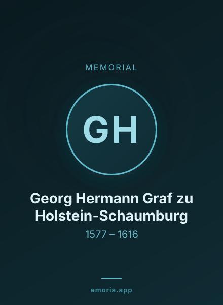 Memorial portrait of Georg Hermann Graf zu Holstein-Schaumburg