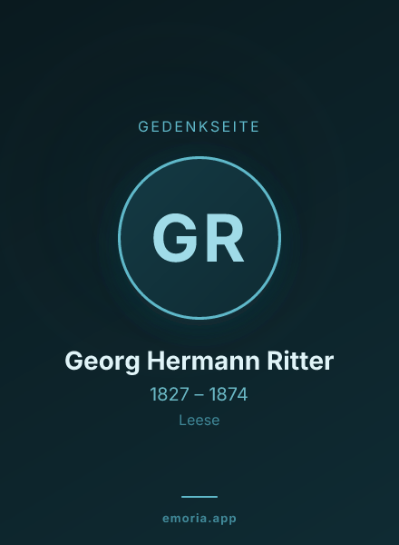Gedenkportrait von Georg Hermann Ritter