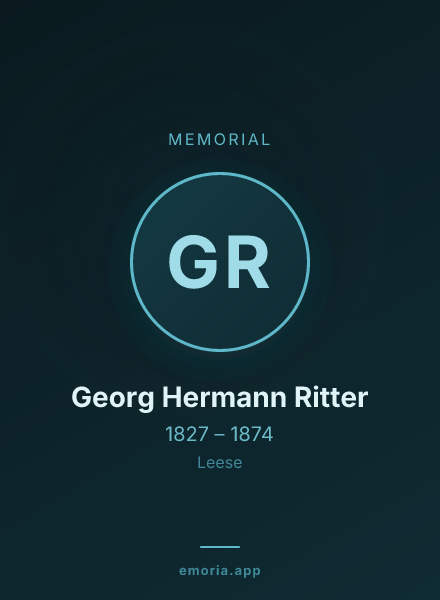 Memorial portrait of Georg Hermann Ritter
