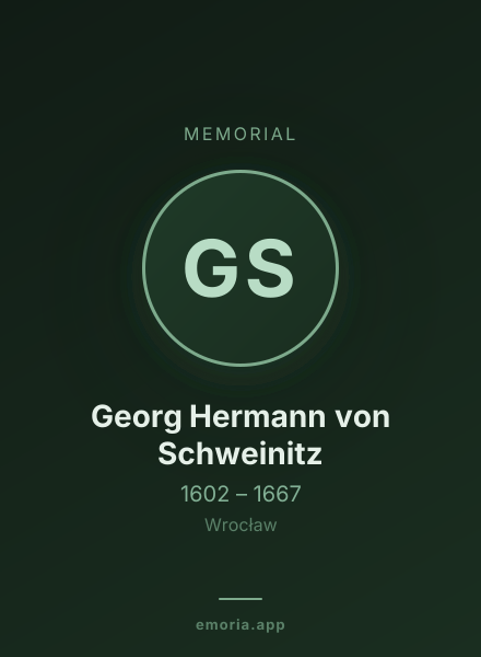 Memorial portrait of Georg Hermann von Schweinitz
