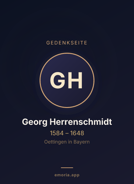 Gedenkportrait von Georg Herrenschmidt