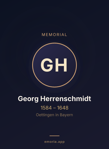 Memorial portrait of Georg Herrenschmidt