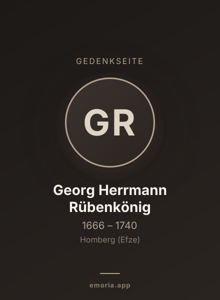 Gedenkportrait von Georg Herrmann Rübenkönig