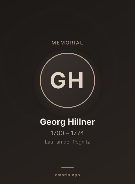 Memorial portrait of Georg Hillner