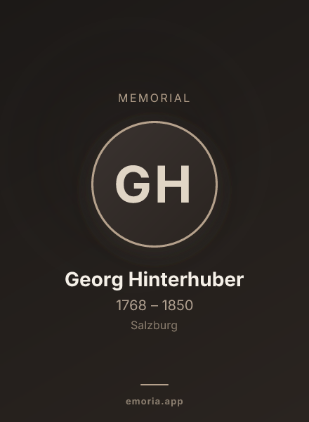 Memorial portrait of Georg Hinterhuber