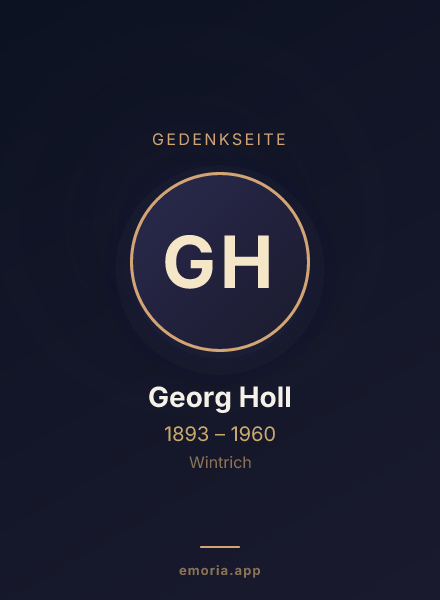 Gedenkportrait von Georg Holl