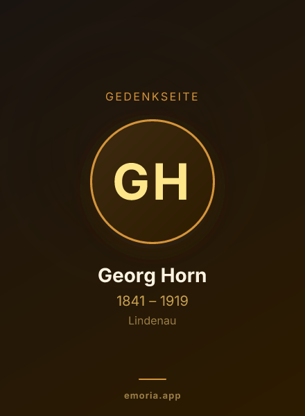 Gedenkportrait von Georg Horn
