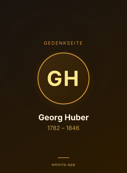 Gedenkportrait von Georg Huber