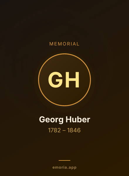 Memorial portrait of Georg Huber
