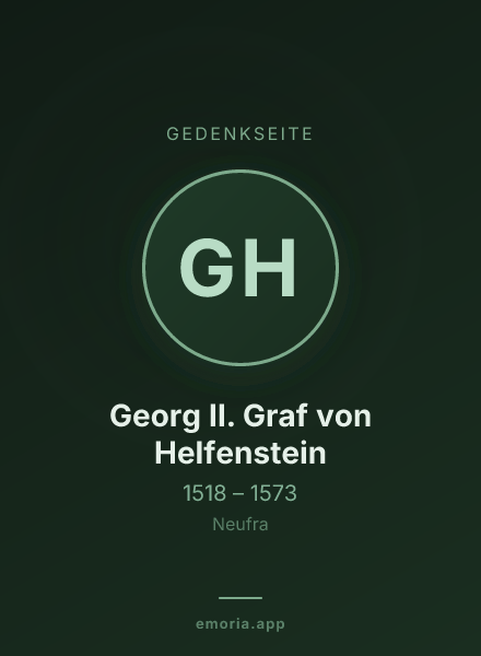 Gedenkportrait von Georg II. Graf von Helfenstein