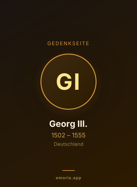 Gedenkportrait von Georg III.