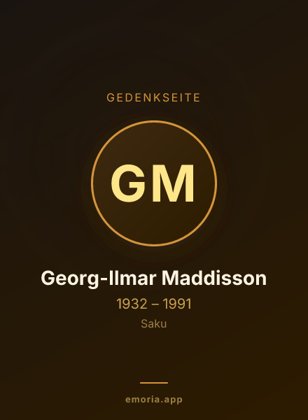 Gedenkportrait von Georg-Ilmar Maddisson