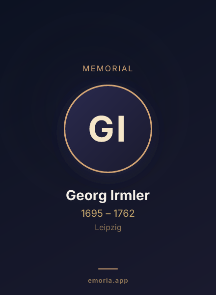 Memorial portrait of Georg Irmler