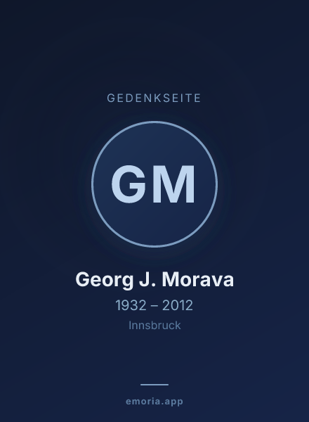 Gedenkportrait von Georg J. Morava