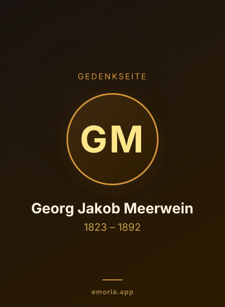 Gedenkportrait von Georg Jakob Meerwein