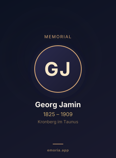 Memorial portrait of Georg Jamin