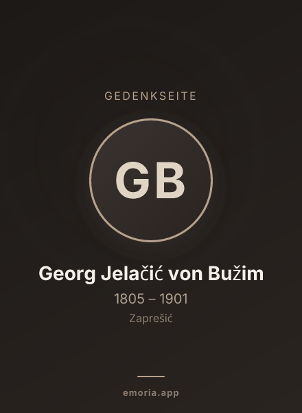 Gedenkportrait von Georg Jelačić von Bužim