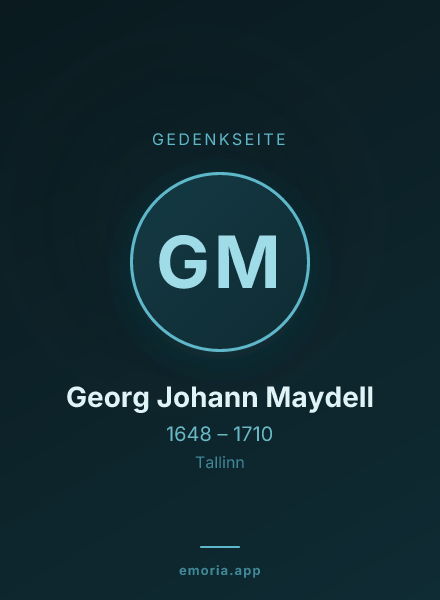 Gedenkportrait von Georg Johann Maydell