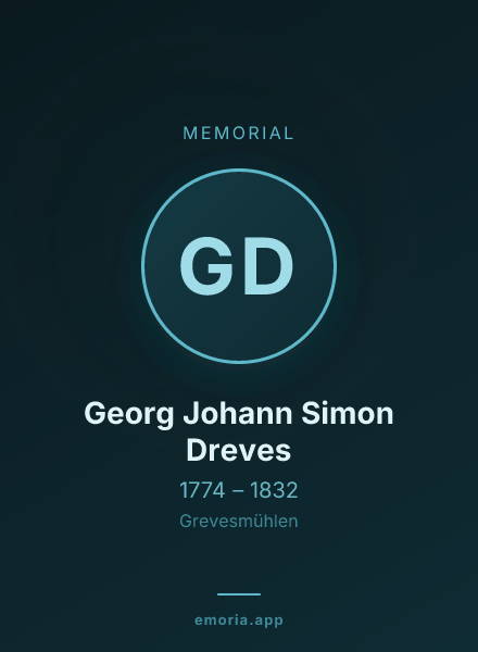 Memorial portrait of Georg Johann Simon Dreves