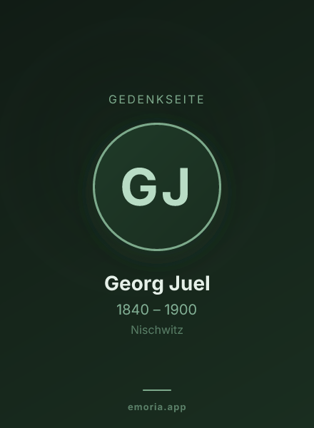 Gedenkportrait von Georg Juel