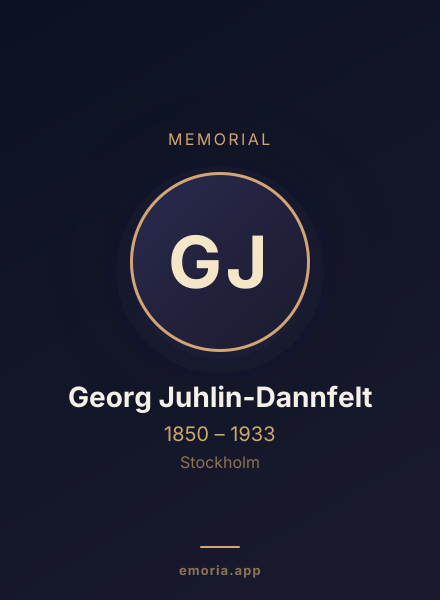 Memorial portrait of Georg Juhlin-Dannfelt