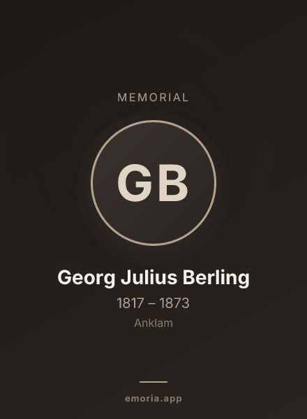 Memorial portrait of Georg Julius Berling