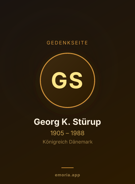 Gedenkportrait von Georg K. Stürup