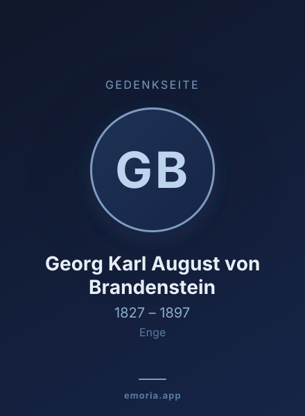Gedenkportrait von Georg Karl August von Brandenstein